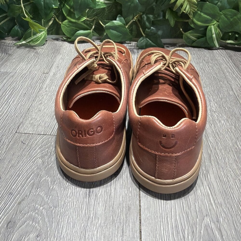 Origo Men’s Everyday Barefoot Minimalist Sneaker Sz 8 Brown Leather Shoe - Picture 5 of 10